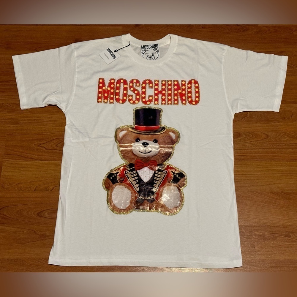 MOSCHINO happy bear unisex oversized tee